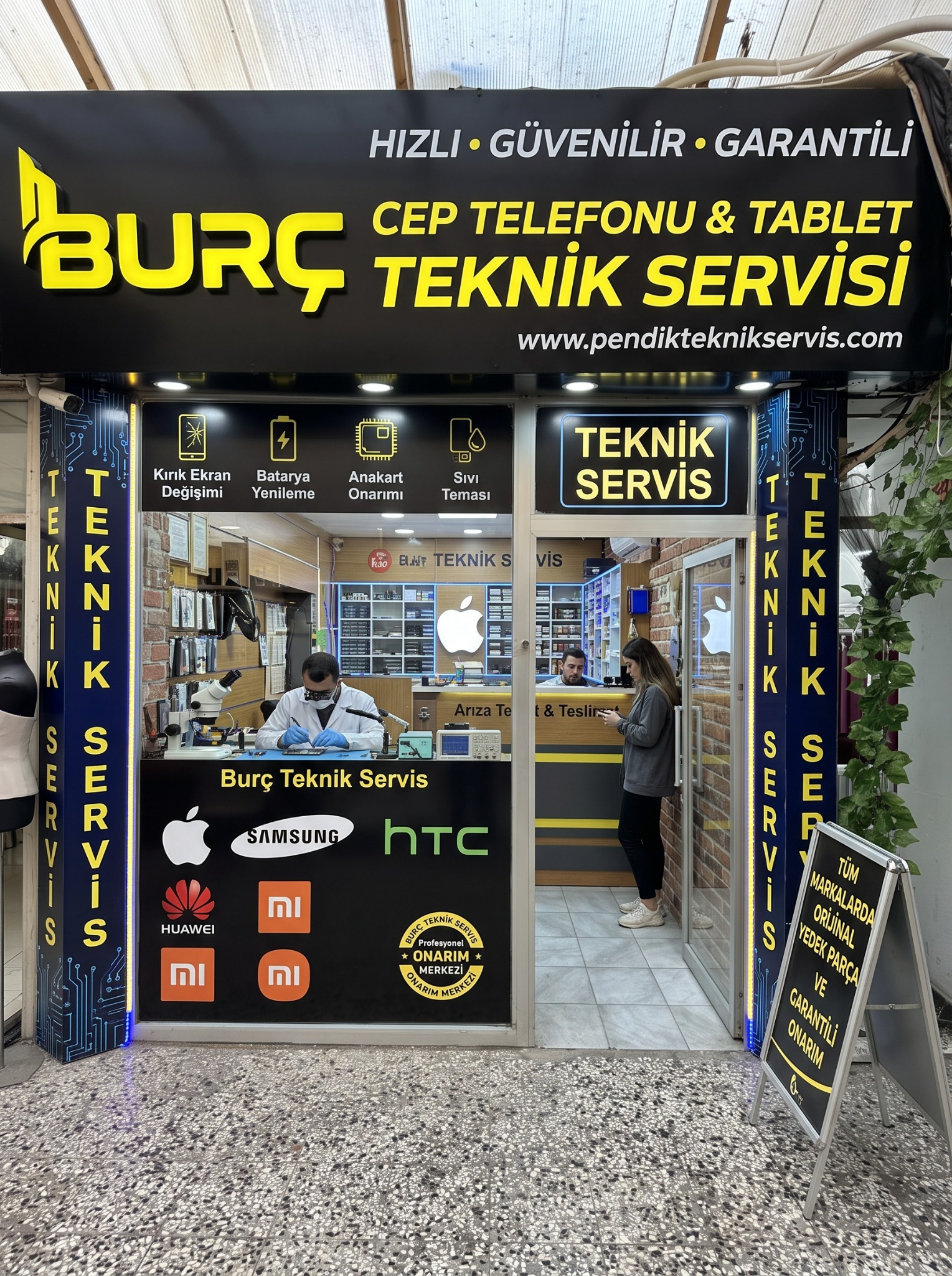 Pendik Teknik Servis dükkanının dış görünümü