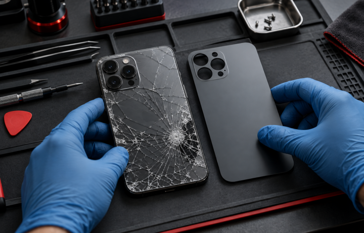 Kırık telefon arka camı ve değişim paneli