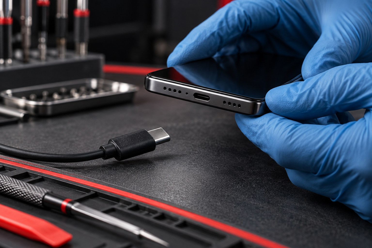 Telefon şarj soketinin ve USB kablosunun kontrolü
